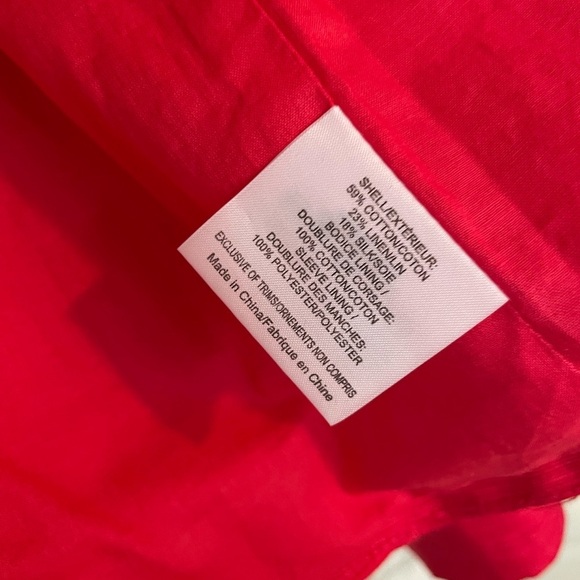 Tory Burch Landry Cropped Dress Jacket size 8 carnival red textured holiday - Picture 9 of 12